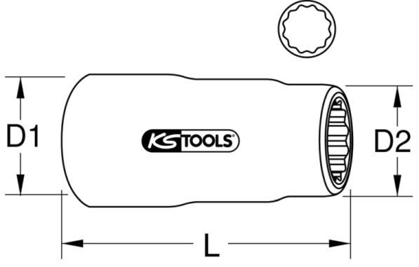 KS TOOLS Насадка торцового ключа 117.1096